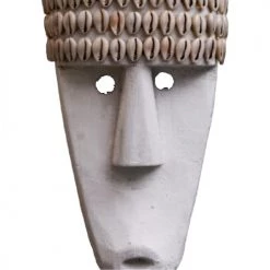 My Bliss Home Bustes Et Statues Statue Blanche En Bois Sculpté H40 Cm -Décoration de porte Soldes statue blanche en bois sculpte h40 cm 4