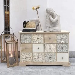 Maisons Du Monde Bustes Et Statues Statue Bouddha écrue Effet Vieilli H60 -Décoration de porte Soldes statue bouddha ecrue effet vieilli h60 1000 7 39 201185 4