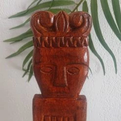 My Bliss Home Bustes Et Statues Statue Décorative En Bois Sculpté H42 Cm -Décoration de porte Soldes statue decorative en bois sculpte h42 cm 4