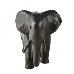 Maisons Du Monde Bustes Et Statues Statue éléphant En Cuir De Mouton Marron H48 -Décoration de porte Soldes statue elephant en cuir de mouton marron h48 1000 1 38 191098 3