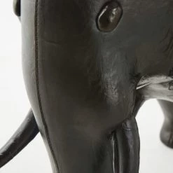 Maisons Du Monde Bustes Et Statues Statue éléphant En Cuir De Mouton Marron H48 -Décoration de porte Soldes statue elephant en cuir de mouton marron h48 1000 1 38 191098 4