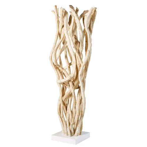 Maisons Du Monde Bustes Et Statues Statue En Branches De Vigne Et Métal Blanc H120 2 Maisons Du Monde Bustes Et Statues Statue En Branches De Vigne Et Métal Blanc H120 – Image 2