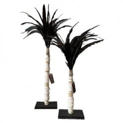 My Bliss Home Bustes Et Statues Statue En Coquillages Et Plumes H30 Cm