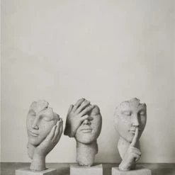 Lene Bjerre Bustes Et Statues Statue En Polyrésine Gris H28 Cm -Décoration de porte Soldes statue en polyresine gris h28 cm 2