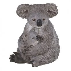 Maisons Du Monde Objets Déco De Jardin Statue Koalas En Polyrésine Grise H43