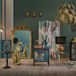 Maisons Du Monde Bustes Et Statues Statue Lionne En Polyrésine Dorée H90 -Décoration de porte Soldes statue lionne en polyresine doree h90 1000 14 28 226471 4