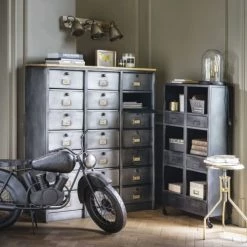 Maisons Du Monde Bustes Et Statues Statue Moto En Métal Noir Effet Vieilli L145 -Décoration de porte Soldes statue moto en metal noir effet vieilli l145 1000 13 5 189835 6