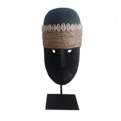 My Bliss Home Bustes Et Statues Statue Noire En Bois Sculpté H30 Cm