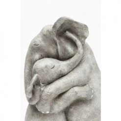 Kare Design Bustes Et Statues Statuette éléphants Câlin En Polyrésine Grise H36 -Décoration de porte Soldes statuette elephants calin en polyresine grise h36 2