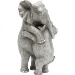Kare Design Bustes Et Statues Statuette éléphants Câlin En Polyrésine Grise H36 -Décoration de porte Soldes statuette elephants calin en polyresine grise h36 3