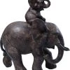 Kare Design Bustes Et Statues Statuette éléphants En Polyrésine Marron