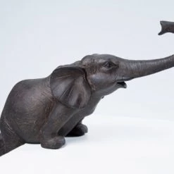 Kare Design Bustes Et Statues Statuette éléphants En Polyrésine Marron (x2) -Décoration de porte Soldes statuette elephants en polyresine marron x2 2