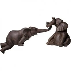 Kare Design Bustes Et Statues Statuette éléphants En Polyrésine Marron (x2)