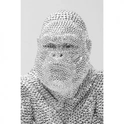 Kare Design Bustes Et Statues Statuette Gorille Strass En Polyrésine Argentée H46 -Décoration de porte Soldes statuette gorille strass en polyresine argentee h46 3