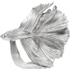 Kare Design Bustes Et Statues Statuette Poisson Combattant En Polyrésine Argentée 37x34 -Décoration de porte Soldes statuette poisson combattant en polyresine argentee 37x34 5