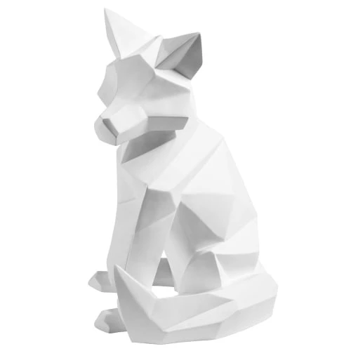 Maisons Du Monde Bustes Et Statues Statuette Renard Blanc Mat H.56cm 1 Maisons Du Monde Bustes Et Statues Statuette Renard Blanc Mat H.56cm