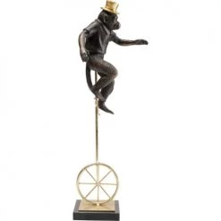 Kare Design Bustes Et Statues Statuette Singe De Cirque En Polyrésine Marron Et Acier Doré H48 -Décoration de porte Soldes statuette singe de cirque en polyresine marron et acier dore h48 2