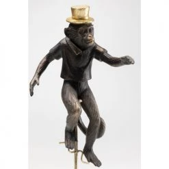 Kare Design Bustes Et Statues Statuette Singe De Cirque En Polyrésine Marron Et Acier Doré H48 -Décoration de porte Soldes statuette singe de cirque en polyresine marron et acier dore h48 4