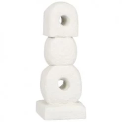 Maisons Du Monde Bustes Et Statues Statuette Totem Effet Pierres Blanches H28