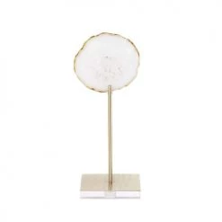 Maisons Du Monde Bustes Et Statues Statuette Tronc En Pierre Blanche Et Dorée H36