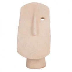 Maisons Du Monde Bustes Et Statues Statuette Visage En Ciment Beige H25