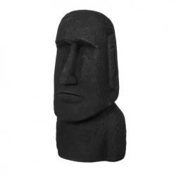 Maisons Du Monde Bustes Et Statues Statuette Visage En Ciment Noir H26