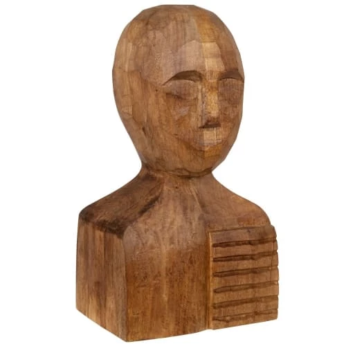Maisons Du Monde Bustes Et Statues Statut Buste En Bois De Bouleau H25 2 Maisons Du Monde Bustes Et Statues Statut Buste En Bois De Bouleau H25 – Image 2