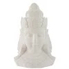 LANADECO Bustes Et Statues Tête De Bouddha Magnésie Blanc H83,5cm