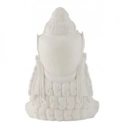 LANADECO Bustes Et Statues Tête De Bouddha Magnésie Blanc H83,5cm -Décoration de porte Soldes tete de bouddha magnesie blanc h83 5cm 2