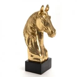 Amadeus Bustes Et Statues Tête De Cheval En Résine Or