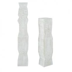 Maisons Du Monde Bustes Et Statues Totems Déco En Argile Grise Blanchie (x2) H121