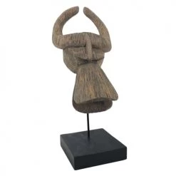 MOYCOR Bustes Et Statues Viking Sculpté En Bois Marron