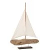 LANADECO Bustes Et Statues Voilier Sur Pied Bois Flotté Naturel H65cm